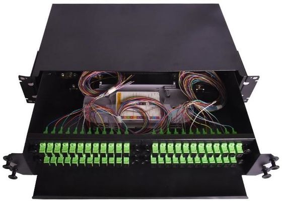 Fc Rack Mounted Fiber Optic Patch Panel ODF 19 Inch 48 Loại kéo miệng