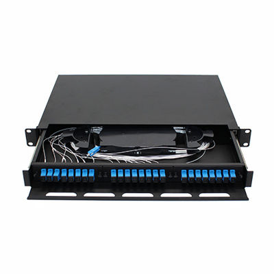 Bảng điều khiển sợi quang FTTH Giá đỡ gắn kết 1U 24 lõi SC LC FC ST