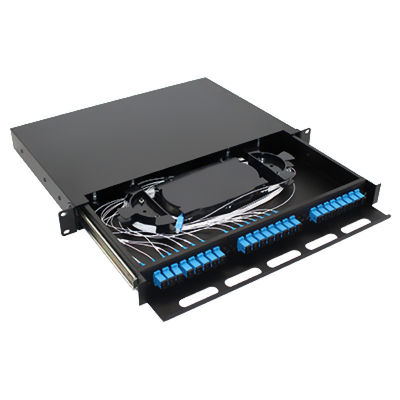 Bảng điều khiển sợi quang FTTH Giá đỡ gắn kết 1U 24 lõi SC LC FC ST