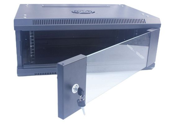 Tủ rack máy chủ 4U một phần Giá treo tường được gia cố bằng quạt