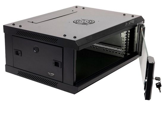 Tủ rack máy chủ 4U một phần Giá treo tường được gia cố bằng quạt