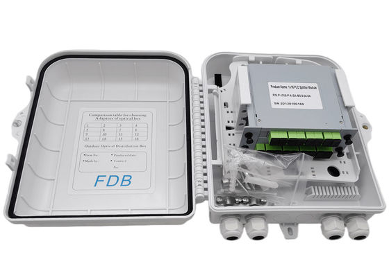 Hộp chia sợi quang màu trắng LC 1x16 PLC Splitter Treo tường
