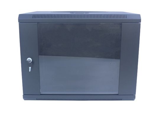 Tủ rack máy chủ 9U 19" Tủ dữ liệu màu đen có thể tháo rời treo tường/Giá đỡ mạng