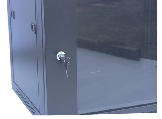 Tủ rack máy chủ 9U 19" Tủ dữ liệu màu đen có thể tháo rời treo tường/Giá đỡ mạng