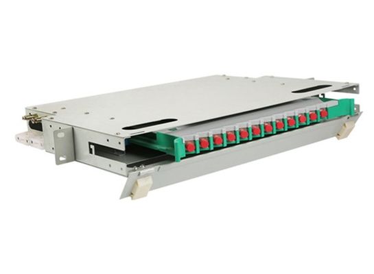 12 Cốt lõi ODF Patch Panel FC 1U Rack Mount Box 19&quot; Fiber Optic