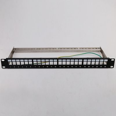Bảng vá 1U 24 cổng STP Bảng vá RJ45 Rack Mount Cat6 Trống