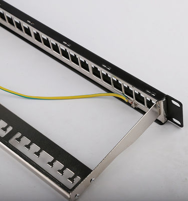 Bảng vá 1U 24 cổng STP Bảng vá RJ45 Rack Mount Cat6 Trống