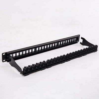 Bảng vá Keystone UTP 1U màu đen 24 Cổng CAT6 Giắc cắm RJ45 trống