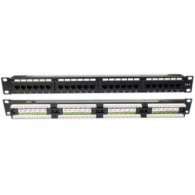 Bảng vá lỗi Keystone trống 1U Bảng vá lỗi 24 cổng CAT5E không được che chắn