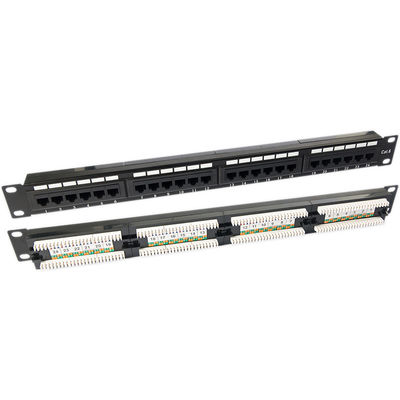 Bảng vá lỗi Keystone trống 1U Bảng vá lỗi 24 cổng CAT5E không được che chắn