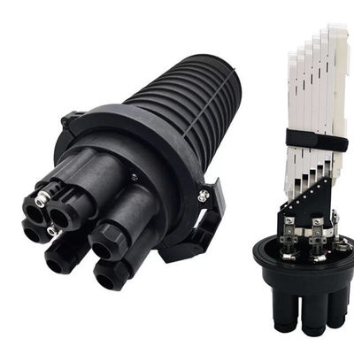 Hộp nối cáp quang 144 Lõi Dome Loại 6 cổng đóng mối nối sợi quang Nhựa PC