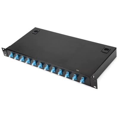 Bảng điều khiển gắn giá đỡ kim loại 12 Hộp kết nối song công LC Bộ kết nối FTTH