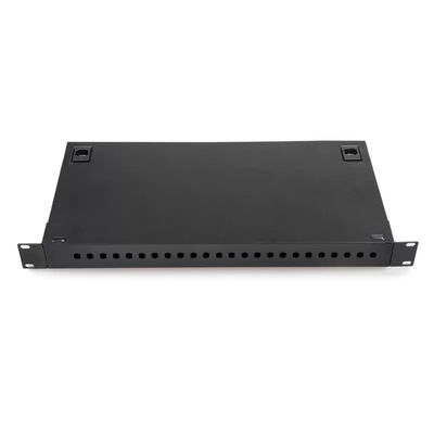 Bảng điều khiển Rackmount Patch Kim loại Hộp kết thúc FTTH Wallmount 24 Bộ ghép song công LC