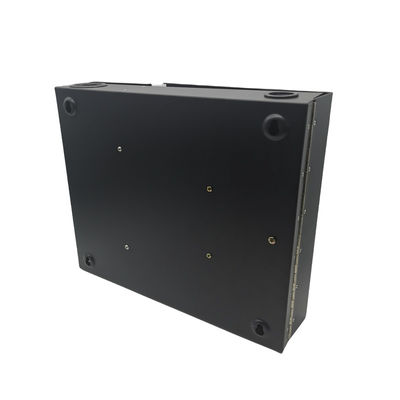 12/24/48cores 2 cửa Cáp quang treo tường màu đen với ống cuộn và tấm tiếp hợp