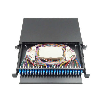 Bảng điều khiển hộp kết thúc loại ngăn kéo màu đen 48 lõi 430x200x46mm