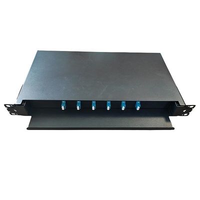 Bảng điều khiển sợi quang song công 48 lõi LC Màu đen