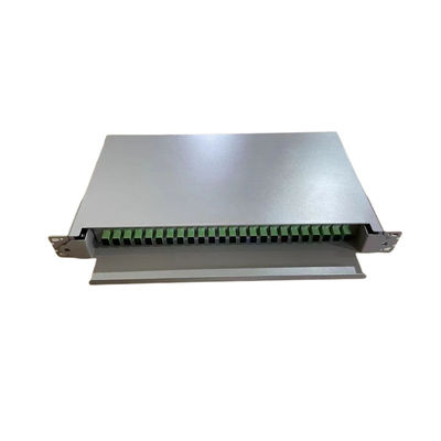 Đen 24-48 Loại trượt Bảng điều khiển sợi quang gắn giá đỡ cho cáp mạng