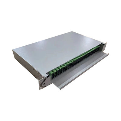 Đen 24-48 Loại trượt Bảng điều khiển sợi quang gắn giá đỡ cho cáp mạng