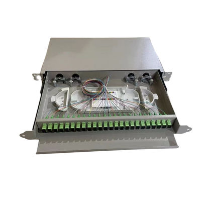 Đen 24-48 Loại trượt Bảng điều khiển sợi quang gắn giá đỡ cho cáp mạng