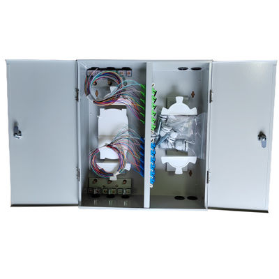 Bức tường 72 sợi quang phân phối khung kim loại cửa kép khóa kép