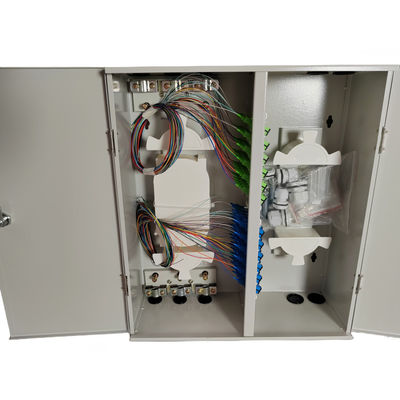 Bức tường kim loại gắn sợi khoang 72 lõi với 2 cửa và khóa kép