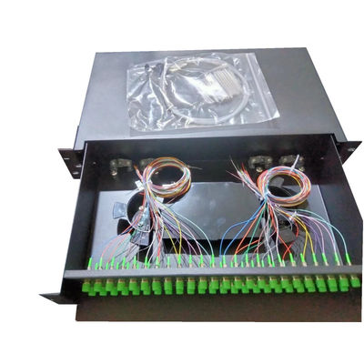 48C FC APC Sliding Rack Mount Optical Patch Panel với G652D / G657A1