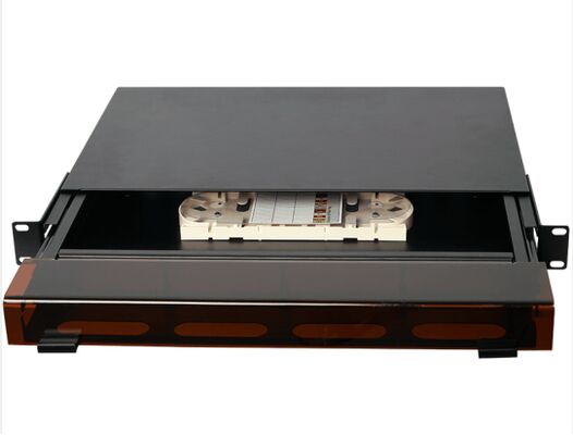 Khung ODF 1U 96 lõi MTP MPO -LC, loại trượt có nắp che bụi cho 4 hộp Cassette