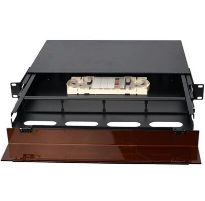 Khung ODF 1U 96 lõi MTP MPO -LC, loại trượt có nắp che bụi cho 4 hộp Cassette